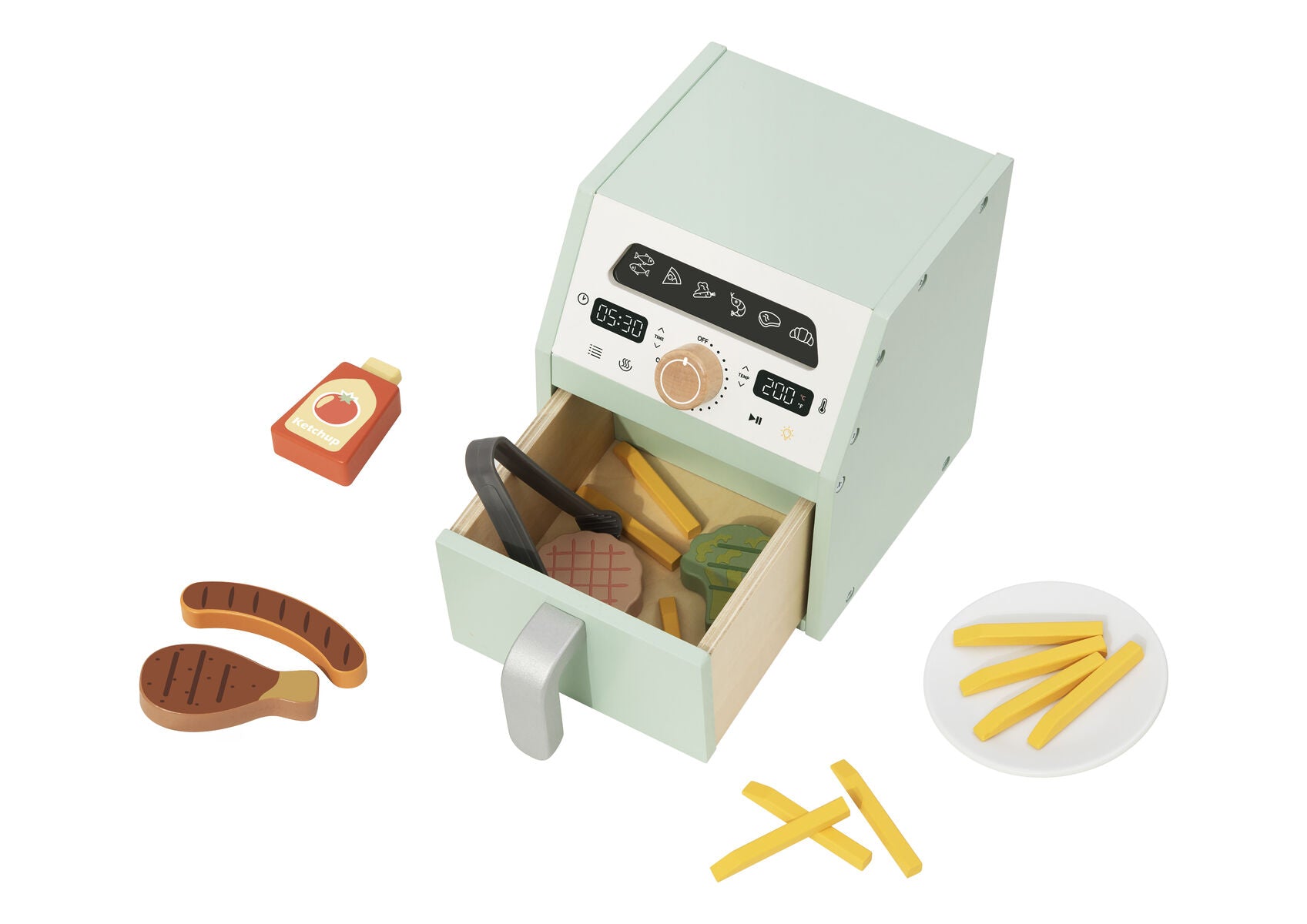 Wooden Air Fryer Playset