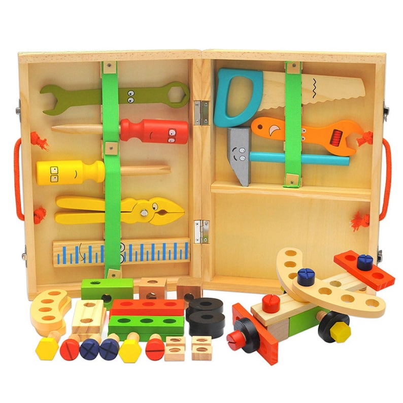 Wooden Toolbox Toy Set