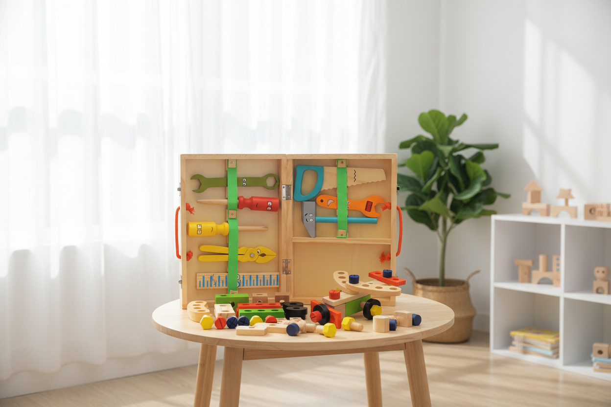 Wooden Toolbox Toy Set