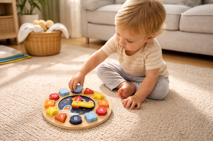 Space Clock – Wooden Shape Sorter & Puzzle