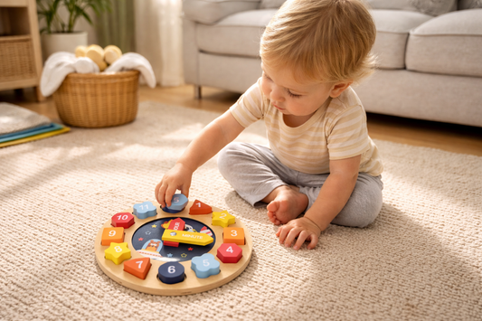 Space Clock – Wooden Shape Sorter & Puzzle
